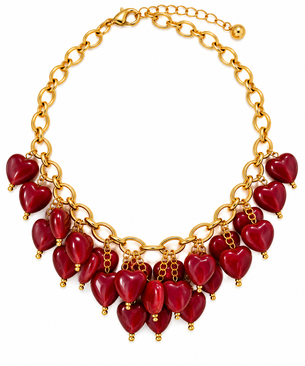 Collana pioggia di cuori