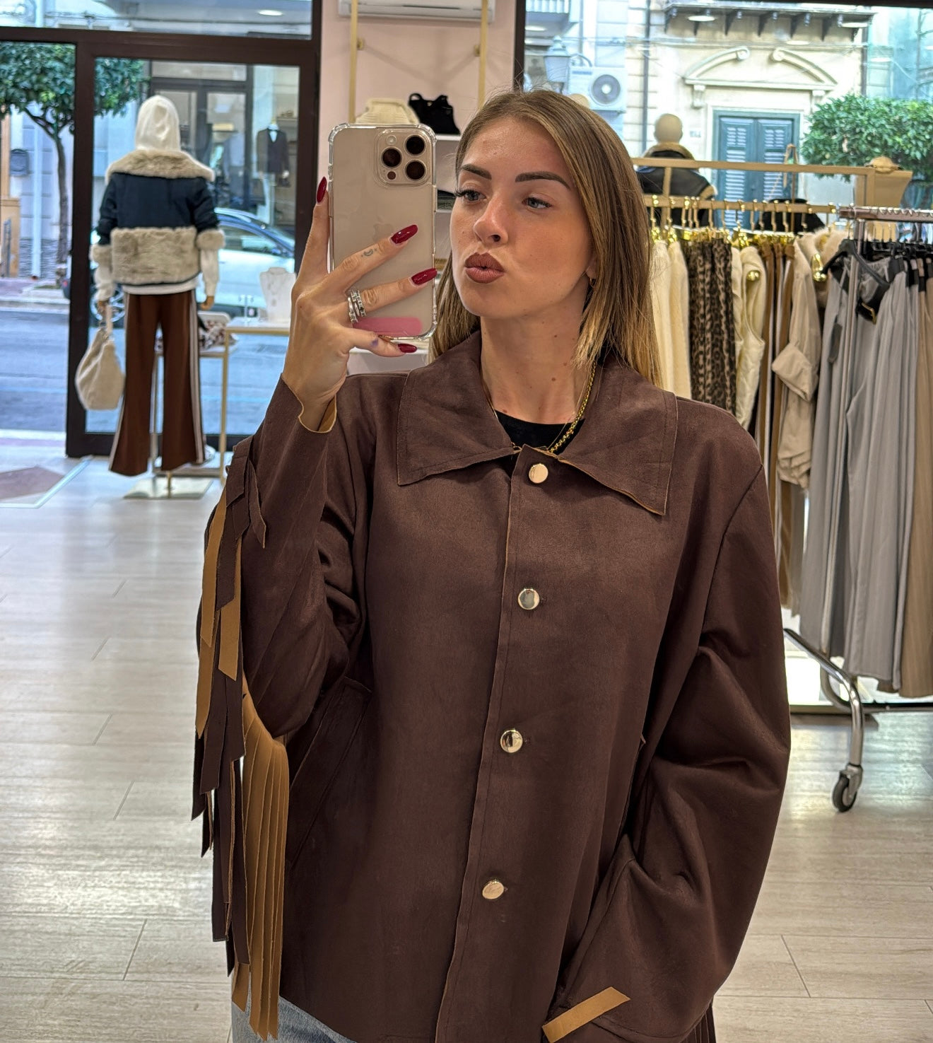 Giacca camicia Frange