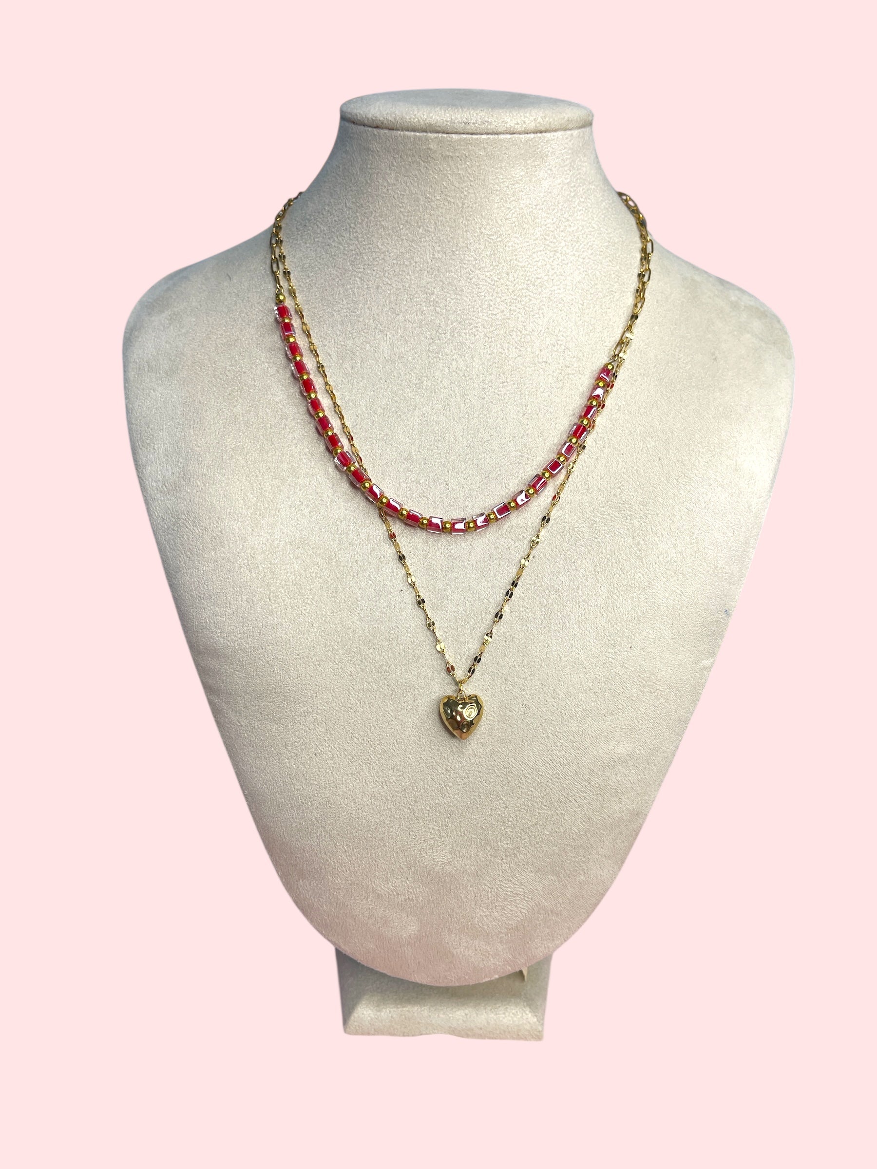 Collana bis cuore