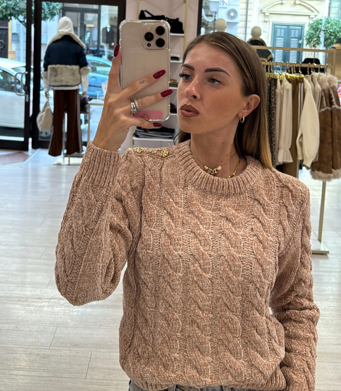 Maglione treccia
