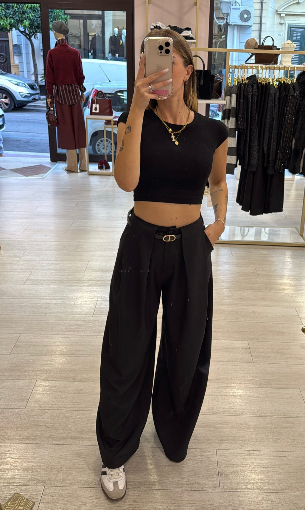 Pantalone pinces interno