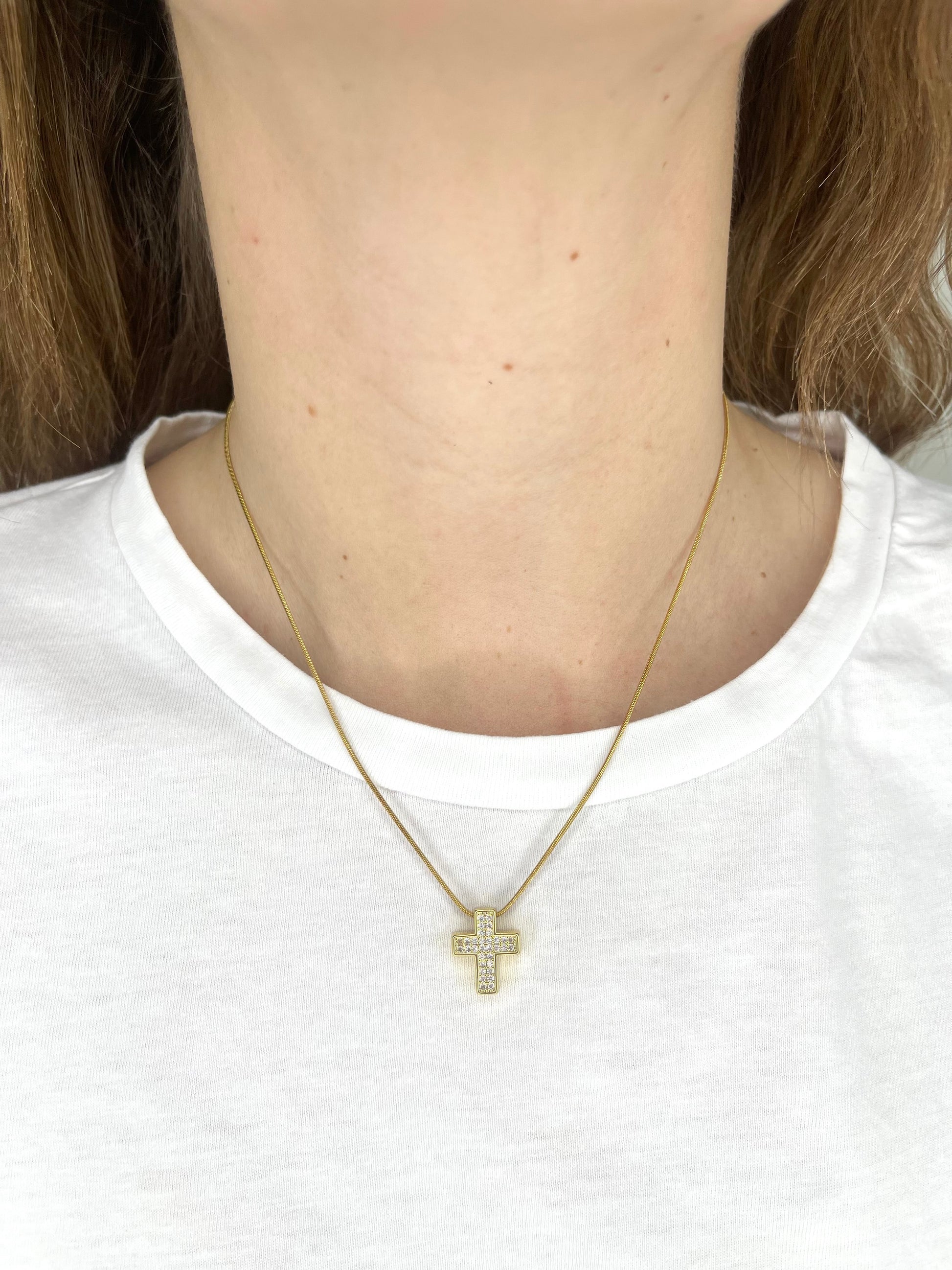 Collana croce luminosa
