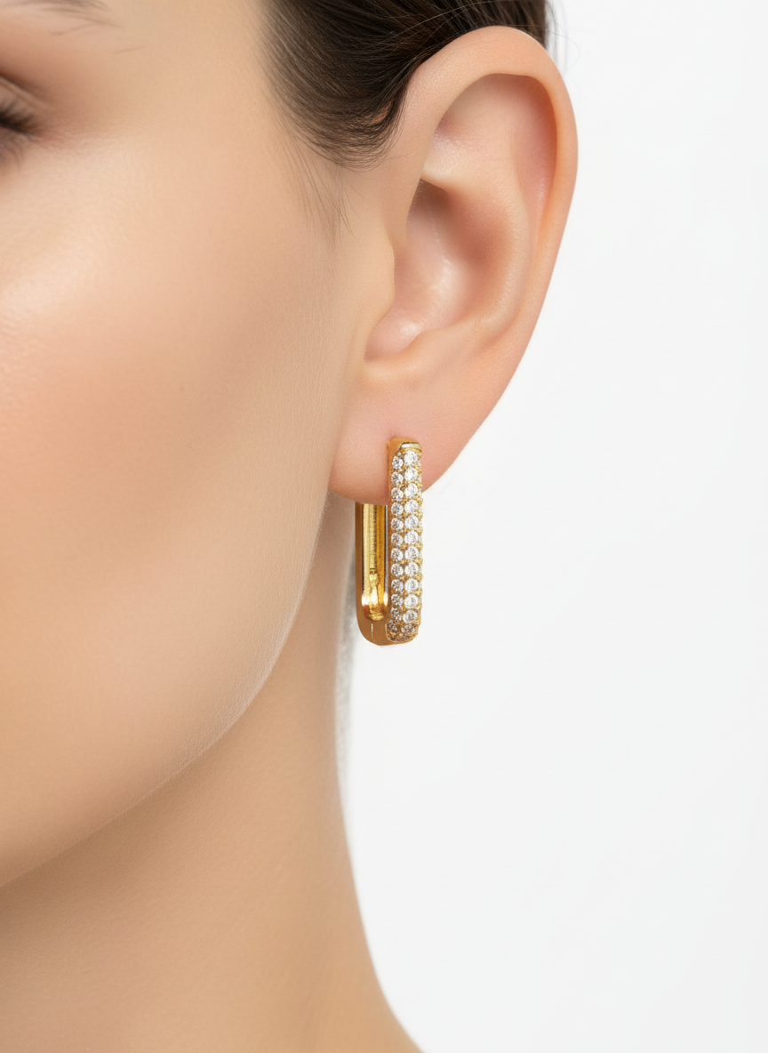 Orecchini long strass