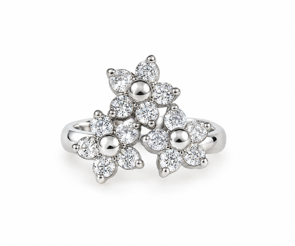 Anello tris fiorellino
