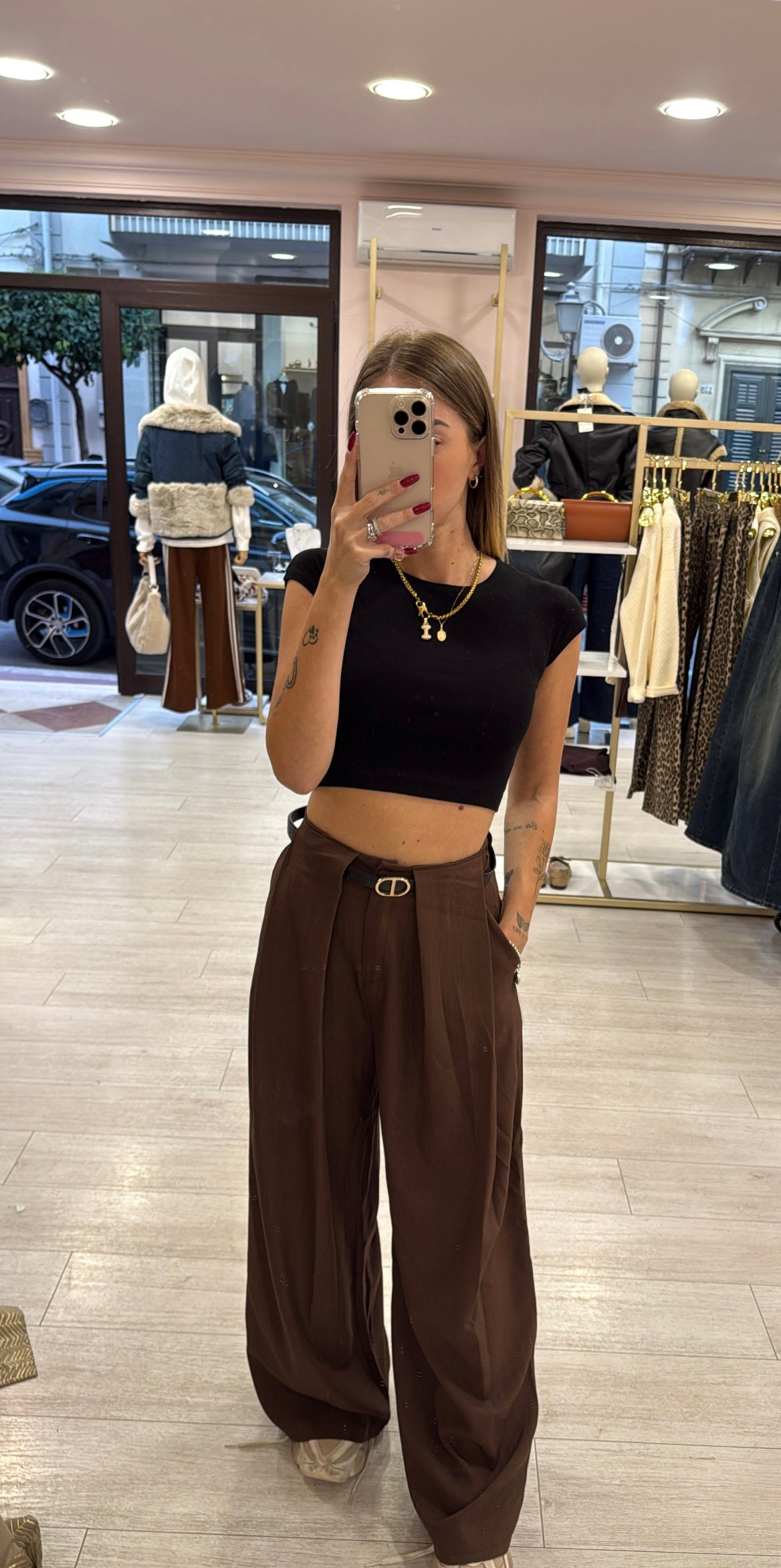 Pantalone pinces interno